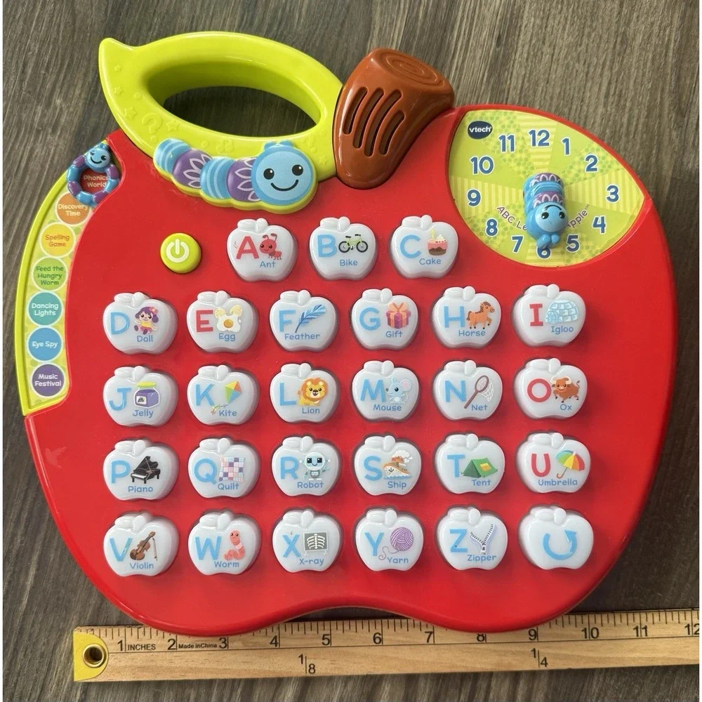 VTech ABC Learning Apple Alphabet‎ Electronic Learning Toy w/Lights & Sounds